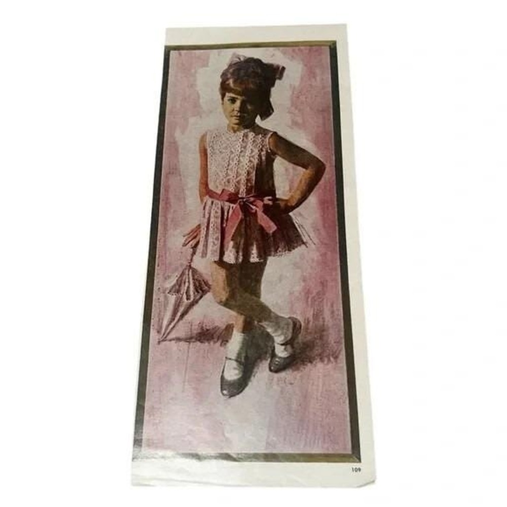 1964 Girl in Pink Magazine Original Vintage Illustration Artist Joe Bowler